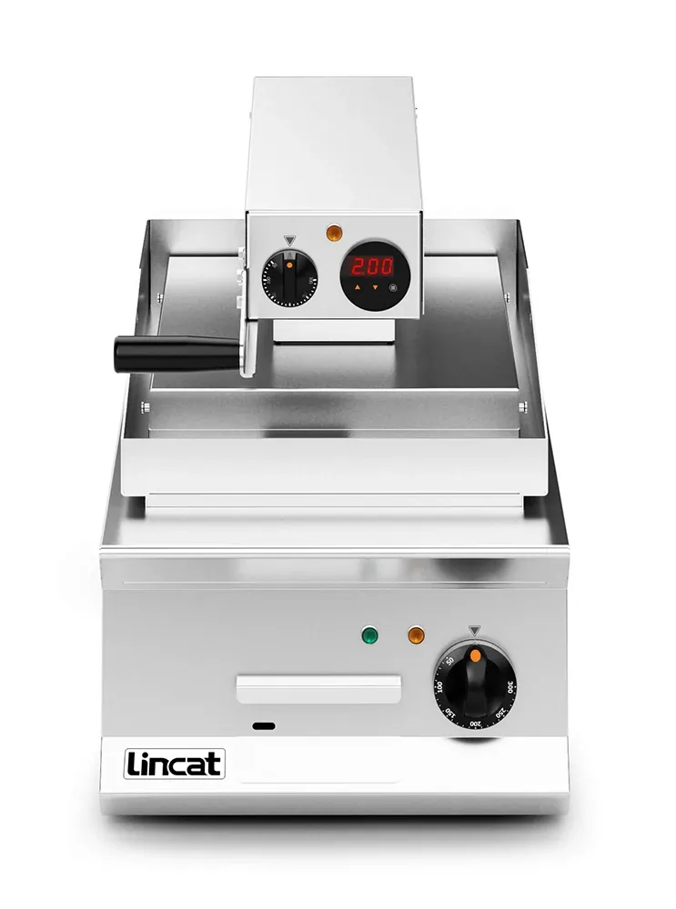 Lincat Opus Electric Counter-top Clam Griddle - Flat Upper Plate - W 400 mm - 8.6 kW