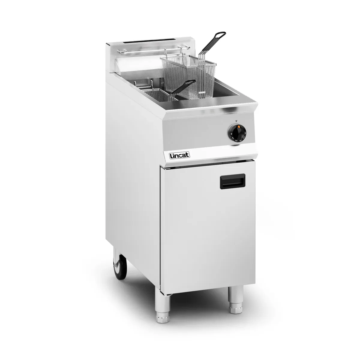 Lincat Opus Natural Gas Free-standing Single Tank Fryer - 2 Baskets - W 400 mm - 23.0 kW