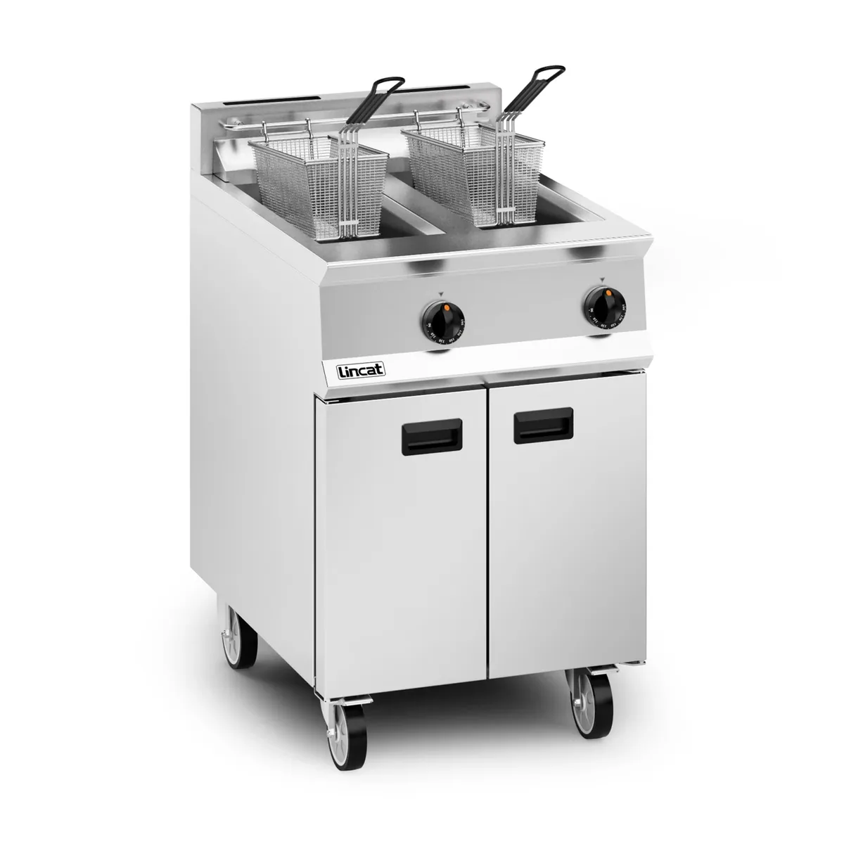 Lincat Opus Natural Gas Free-standing Twin Tank Fryer - 2 Baskets - W 600 mm - 32.0 kW