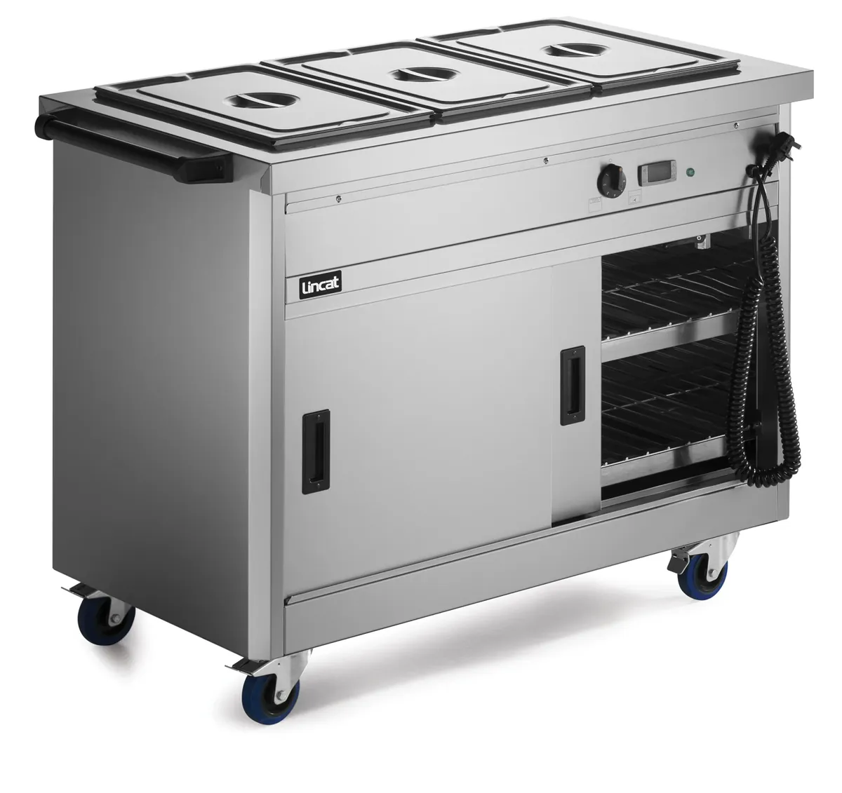 Lincat Panther 670 Series Free-standing Hot Cupboard - Bain Marie Top - 3GN - W 1205 mm
