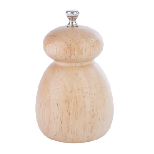 Natural Round Rubberwood Salt Mill