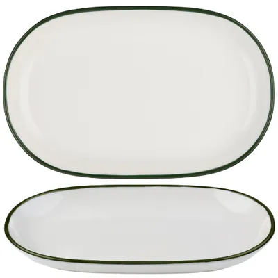Modest Green Oval Platter view 1
