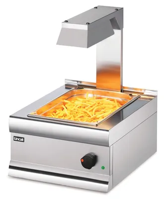 Lincat Silverlink Electric Counter-top Chip Scuttle with Overhead Gantry - W 450 mm - 1.0 kW