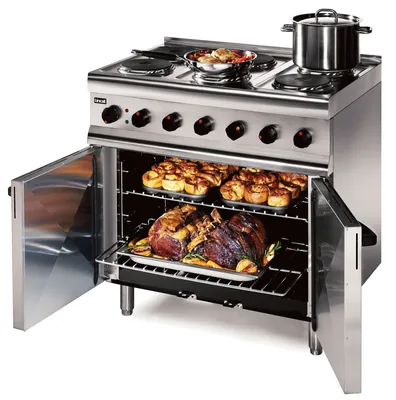 Lincat Silverlink Electric Free-standing Oven Range - Castors at Rear - 6 Plates - 16.5 kW [3-Phase]