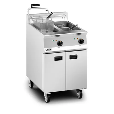 Lincat Opus Electric Free-standing Twin Tank Fryer with Pumped Filtration - 2 Baskets - W 600 mm - 24.0 kW