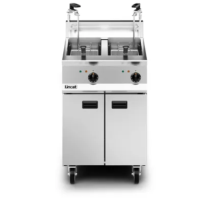 Lincat Opus Electric Free-standing Twin Tank Fryer with Pumped Filtration - 2 Baskets - W 600 mm - 24.0 kW