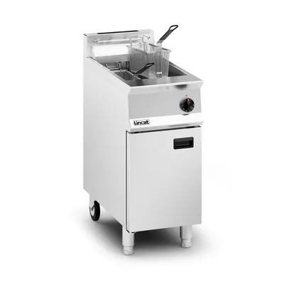 Lincat Opus Natural Gas Free-standing Single Tank Fryer - 2 Baskets - W 400 mm - 23.0 kW