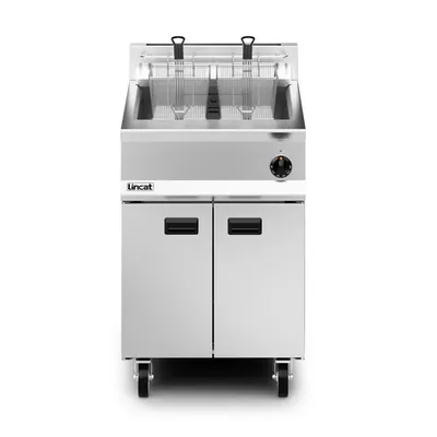 Lincat Opus Natural Gas Free-standing Single Tank Fryer - 2 Baskets - W 600 mm - 30.0 kW