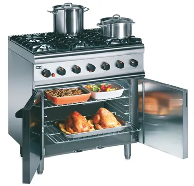 Lincat Silverlink Propane Gas Free-standing Oven Range - Castors at Rear - 6 Burners - W 900 mm - 35.5 kW